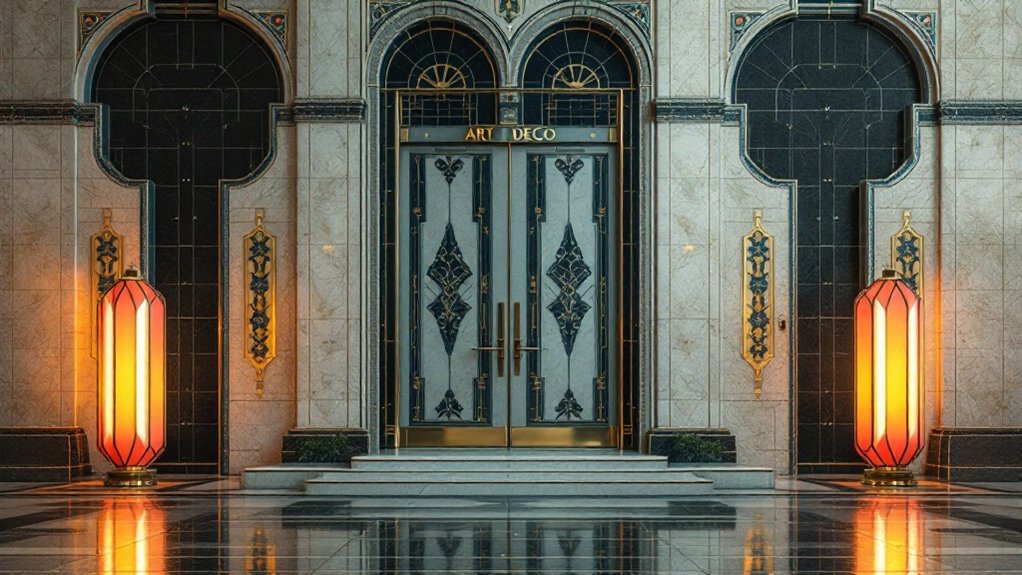 glamorous geometric design revival