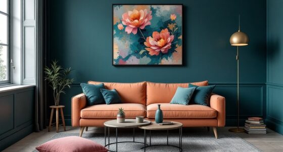 jewel tones dominate interiors